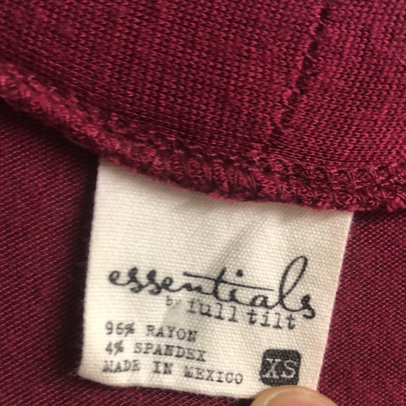 Burgundy extra small essentials cardigan waterfall cardigan - Picture 8 of 8